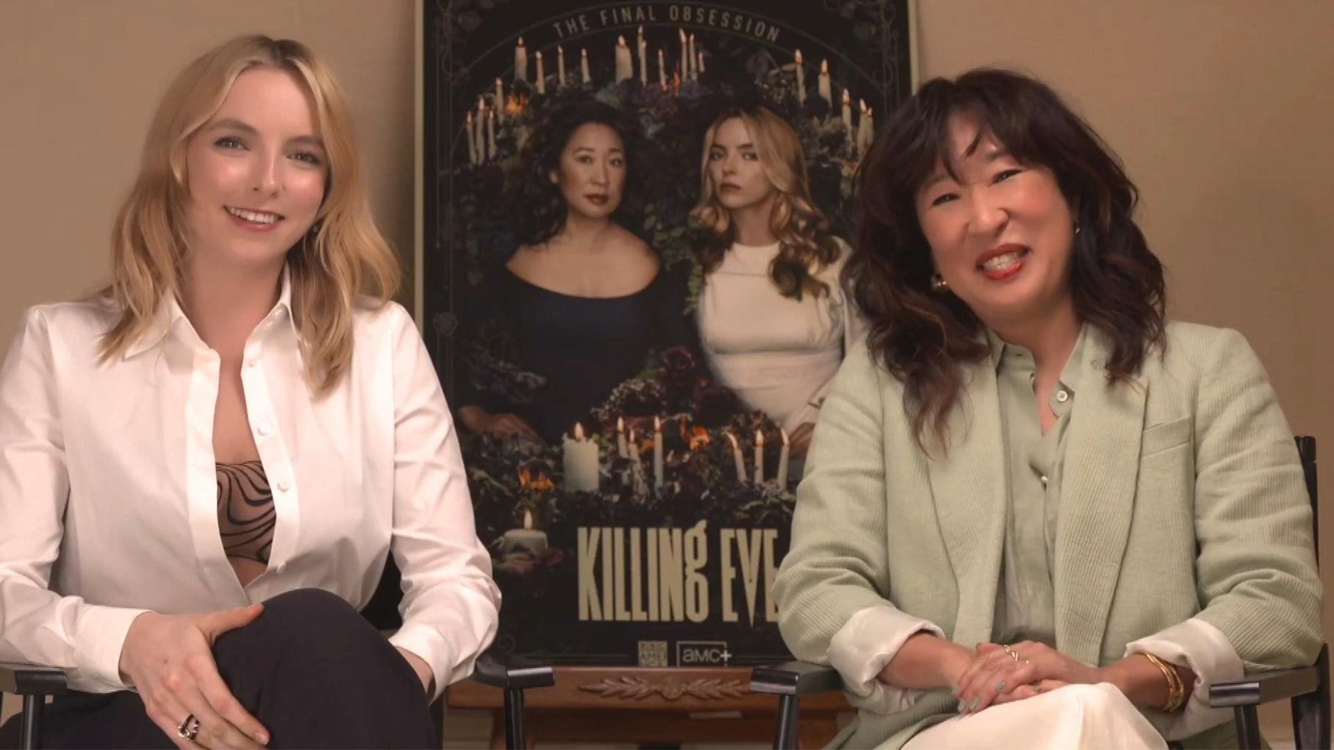 jodie comer and sandra oh friendship